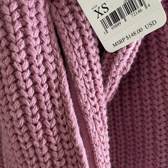 FREE PEOPLE Swim Too Deep Cardigan NWT Sz XS Smoked Pink - Picture 9 of 16